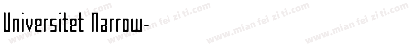 Universitet Narrow字体转换